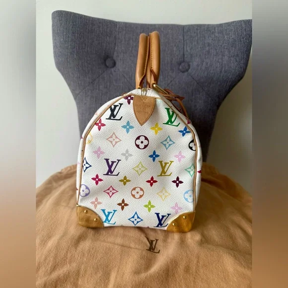 Louis Vuitton x Murakami Multicolor Monogram Speedy 30 Handbag - Picture 6 of 16